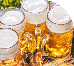 オフィスで冷えた生ビール